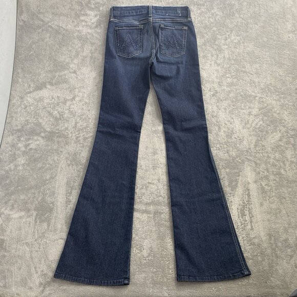 7 for all Mankind "A" Pocket Jeans Womens 26x33”Blue Denim Bootcut Low Rise Y2K - Picture 12 of 14